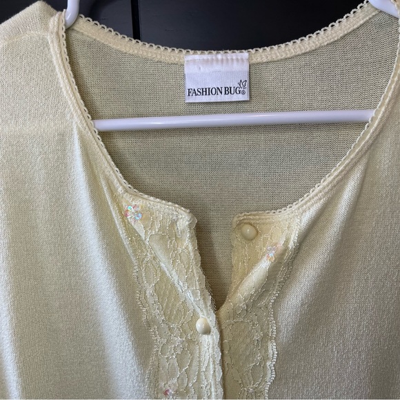 Yellow Lace Cardigan/Sweater - Picture 3 of 3